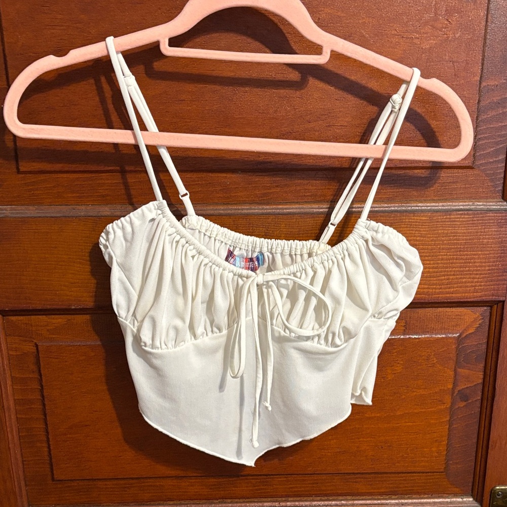 Urban Outfitters Cream Ruched Camisole